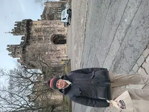 In front of Lancaster castle