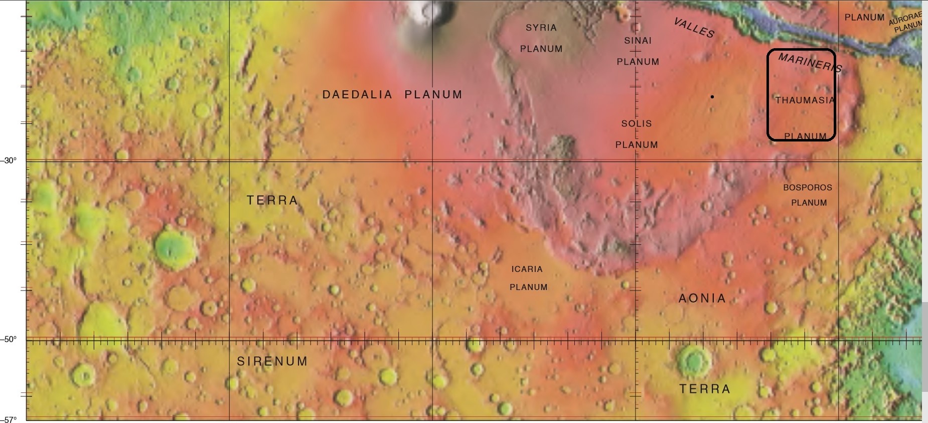 Thaumasia map